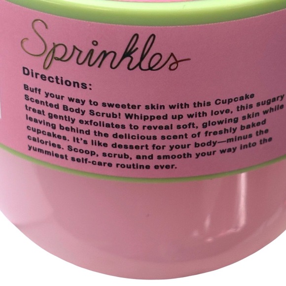 Sprinkles Strawberry Cupcake Body Scrub Glowing Exfoliation 10.15oz 300mL New - Picture 4 of 7